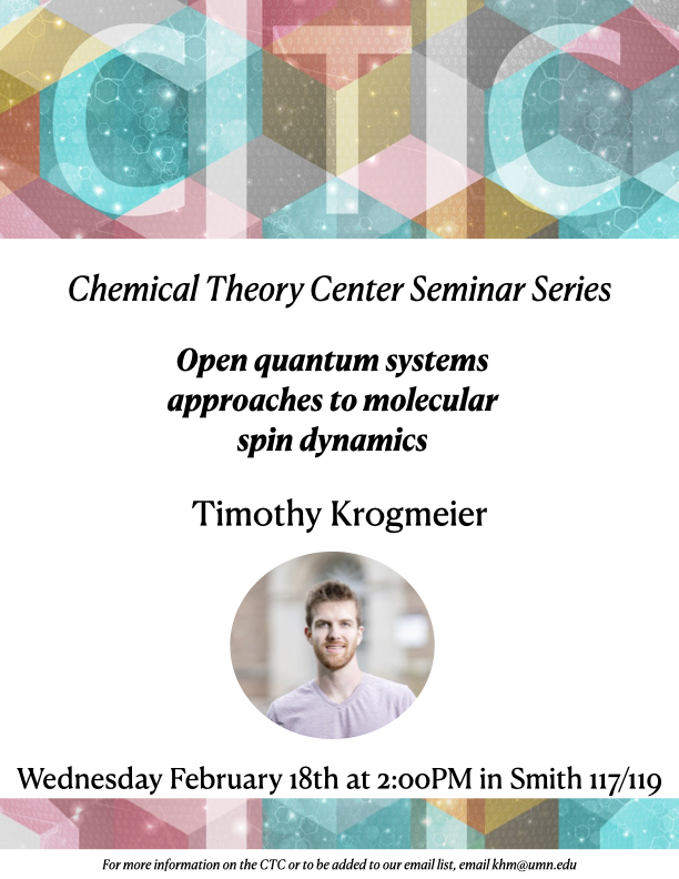 Flyer for Krogmeier CTC seminar